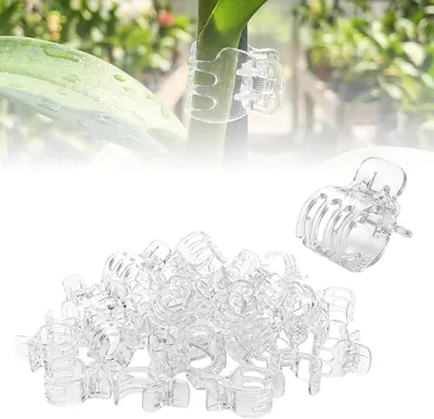 Produktbild von Pflanzenclips | 50 Stück Garten-Kletterpflanzen-Stützen | Rankhilfe für stiele für Innen- und Außenbereich, Gewächshaus, Tomaten, Orchideen, Efeututen, Gemüse, für Gewächshaus, Orchid