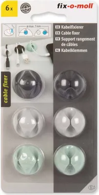 Produktbild von Kabelfixierer fix-o-moll pastellgrün-hellgrau-schwarz D 28 mm