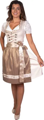 Produktbild von Vicky Dirndl Trachtenkleid Damen 2:TLG Cremeweiss/Gold 40