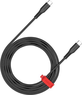 Zdjęcie produktu dla Canyon CC60SC12, kabel 1,2 m, USB-C / USB-C, PD 60 W, 480 Mb/s, czarny