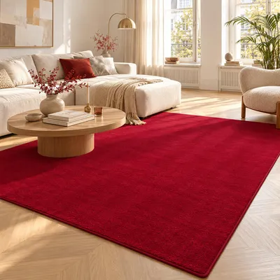 Immagine prodotto di Tappeto super morbido a pelo lungo Melia rosso, dimensioni: 200x290 cm
