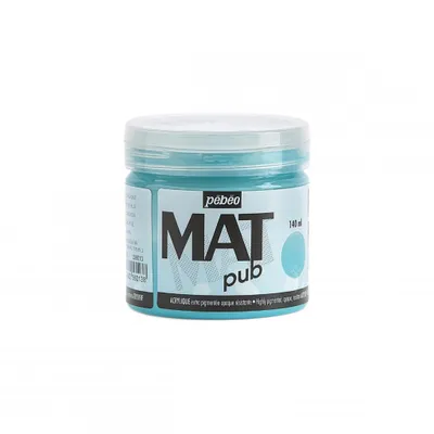 Produktbild von Pebeo Mat Pub Acrylfarbe, 140 ml, Türkisblau