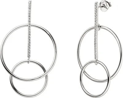 Produktbild von Ohrhänger 925 Sterling Silber 42 Zirkonia Ohrringe Ohrstecker Silberohrringe