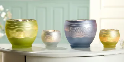 Produktbild von Gilde Glas    Windlicht'Waves' 40941