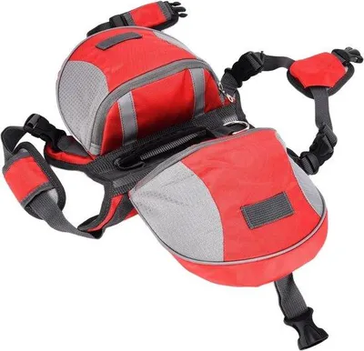 Produktbild von Hondenwandelrugzak met zijvakken in maat M (rood)