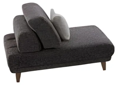 Obrázok produktu pre Designer Grauer Stoffsessel Edle Braune Holzfüße Wohnzimmer Sessel