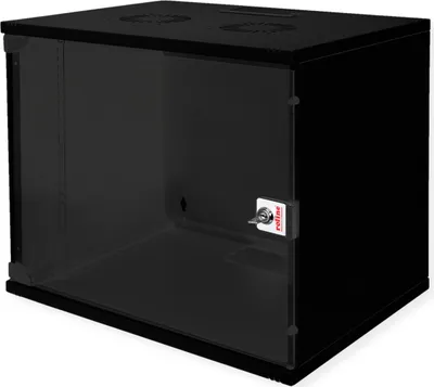 Produktbild von ROLINE 19-Zoll Wandgehäuse Basic 9 HE, 540x400 BxT Bausatz schwarz
