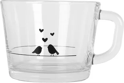 Produktbild von Clayre & Eef Teeglas 13x10x9 cm / 450 ml Transparant Glas Herz