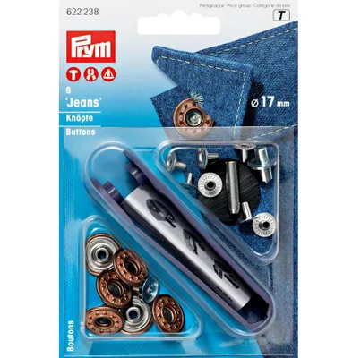 Produktbild von Prym NF-Jeansknopf Sterne offen 17 mm altbronze