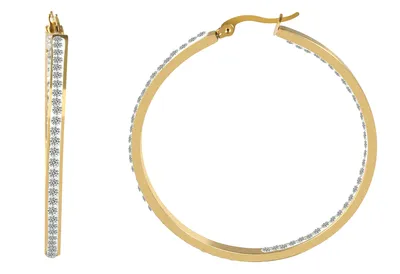 Produktbild von Akzent Edelstahl Creolen, IP Gold, goldfarbig