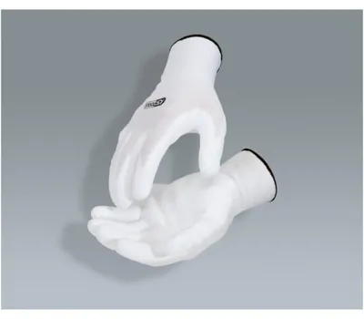 Produktbild von KS TOOLS Mikro-Feinstrickhandschuhe-weiß 9 12 Paar - 310.0450
