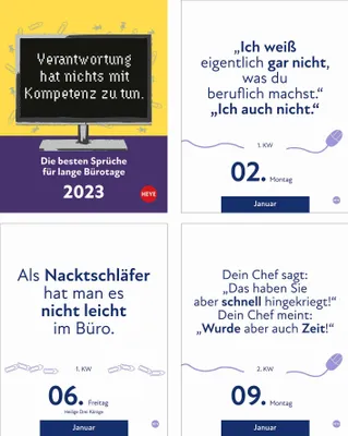 Produktbild von Die besten Sprüche für Bürotage Tagesabreißkalender 2024
