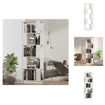 Produktbild von vidaXL Bücherregal/Raumteiler Weiß 51x25x163,5 cm Massivholz Kiefer - Bücherregale & Bücherschränke