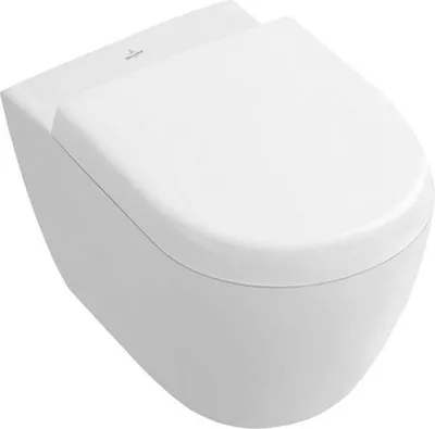 Productafbeelding van Villeroy & Boch Subway 2.0 toiletzitting 9M69Q1 met QuickRel-functie. - Scharnieren van roestvrij staal, kleur: Wit Alpin - 9M69Q101