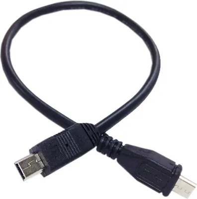 Produktbild von K11 Mini USB 5-Pin auf Micro USB-B Kabel – Daten- & Ladekabel, 25 cm, Kurzadapter für Geräte