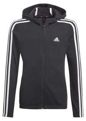 Produktbild von Adidas - "Essentials" Hoodie mit durchgehendem Reißverschluss für Mädchen SX1414 (134) (Schwarz), KI-generiertes Bild