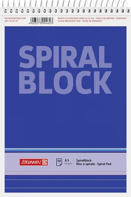 Produktbild von BRUNNEN Spiralnotizblock A5 liniert 50 Blatt 1055471