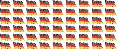 Produktbild von Mini Aufkleber Set - Pack wehend - 20x12mm - selbstklebender Sticker - Fahne - Germany - Deutschland - Flagge / Banner / Standarte fürs Auto, Büro, zu Hause und die Schule - 54 Stück