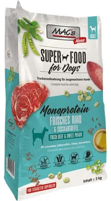 Produktbild von MAC's Dog Mono frisches Rind 3kg, Adult, jede Rasse, Rind, 3 kg