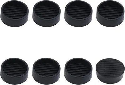 Productafbeelding van Ronde Meubelcups - Wielonderleggers - Vloer Beschermen - Antislip Ontwerp - 8 Stuks - Zwart