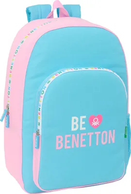 Image de Sac à dos scolaire Benetton Unique Rose turquoise 30 x 46 x 14 cm
