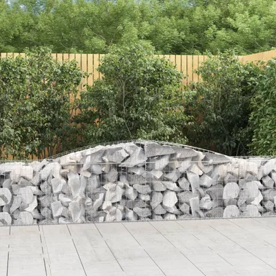 Zdjęcie produktu dla VidaXL Gabiony 5 szt. sklepione 400x50x60/80 cm ocynkowane żelazo