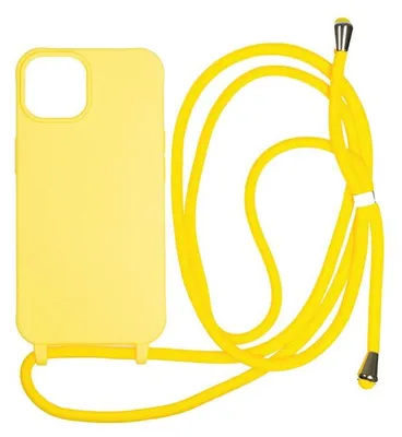 Productafbeelding van Mobiele telefoonhoesje met lanyard, geel - voor iPhone 14