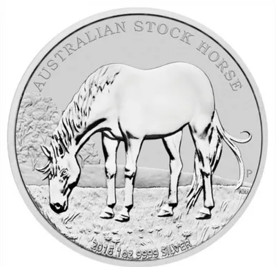 Obrázok produktu pre 1 oz austrálska strieborná minca Stock Horse 2016 999 zberateľská minca