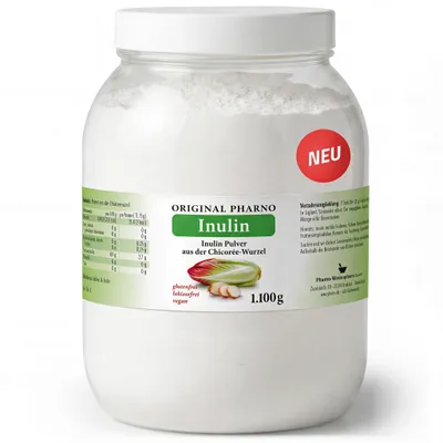 Produktbild von Inulin Pulver 1100 g - Original Pharno - Ballaststoff aus Chicorée, vegan