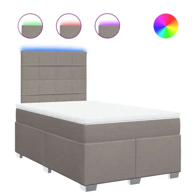 Produktbild von Boxspringbett mit Matratze Taupe 120x200 cm Stoff