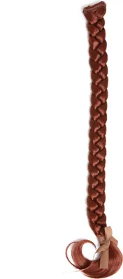 Produktbild von WIG ME UP Geflochtener Zopf Flechtzopf mit Clip lang Rot Kupferrot SA101-130