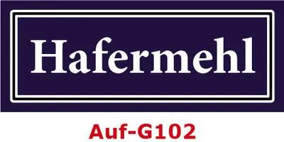 Produktbild von 2 Stück Gewürzaufkleber Hafermehl 40x16mm Gewürzetiketten Sticker Lebensmittel (Auf-G102)