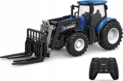 Produktbild von Ferngesteuerter großer blauer Traktor mit Gabeln, Little Farmer Spielzeug