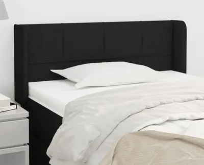 Produktbild von The Living Store Kopfteil mit Ohren Schwarz 103x16x78/88 cm Stoff