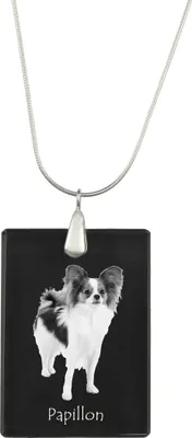 Image de Papillon - Pendentif en cristal avec chien, collier en argent avec photo, pendentif personnalisé de la marque Art-Dog