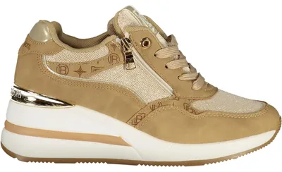 Produktbild von Eleganter Damensportschuh Beige mit Reißverschluss und Kalbsleder
