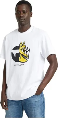 Image de G-star Rhino Cartoon Loose T-shirt manches courtes Blanc M Hommes Blanc M