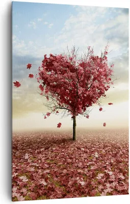 Produktbild von Bild auf Leinwand - Leinwandbild - Einteilig - Abstraktion Herbst Baum Blatt - 80x120cm - Wand Bild - Wandbilder - Leinwanddruck - Wanddekoration - Leinwand bilder - Wandbild - PA80x120-2609