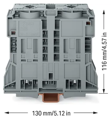 Productafbeelding van WAGO 285-1185, doorgaande klem voor 2 geleiders, 185 mm²