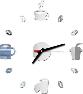 Produktbild von DIY Wanduhr Stumme Moderne Uhr, dekorative Uhr, Metallwanduhr, Wohnuhr 3D Spiegel Wandtattoo Deko