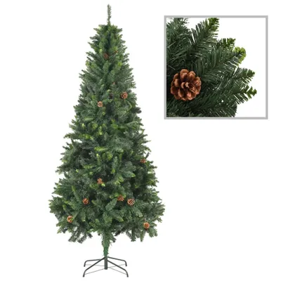 Produktbild von Künstlicher Weihnachtsbaum mit Kiefernzapfen Grün 210 cm
