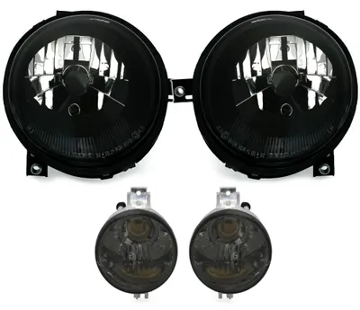 Für VW Lupo 6X ab 1998- Scheinwerfer Klarglas Schwarz + Frontblinker Blinker in der Farbe Schwarz von AD TUNING GmbH & Co. KG