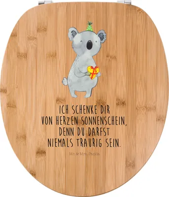 Produktbild von Mr. & Mrs. Panda Klodeckel Koala Geschenk - Transparent - Toilettendeckel, Party, Koalabär, Toilettenbrille, WC Sitz, Brille, Geburtstag, Klositz
