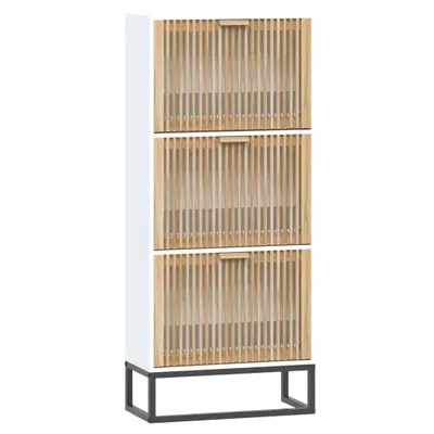 Zdjęcie produktu dla vidaXL Szafka na buty biała 52x25x120 cm materiał drewnopochodny