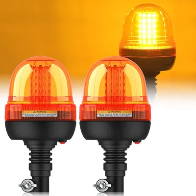 Productafbeelding van 2 x richtingslicht 60 leds, 12 V/24 V waarschuwingslamp met 3 flitsmodi