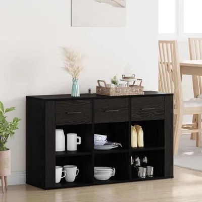 Zdjęcie produktu dla vidaXL Kredens o wyglądzie czarnego dębu 100 x 30 x 59,5 cm materiał drewnopochodny