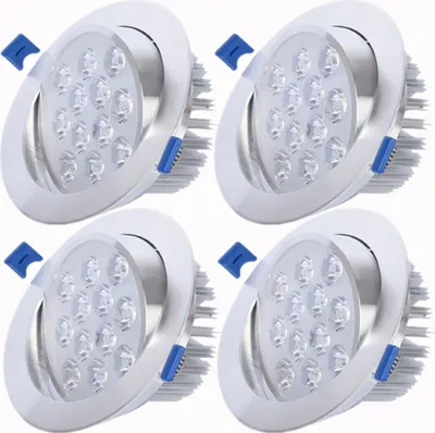 Produktbild von 4x 12W LED Schwenkbar Einbaustrahler Panel Deckenleuchte Strahler Einbauleuchte Deckenlicht, Kaltweiß