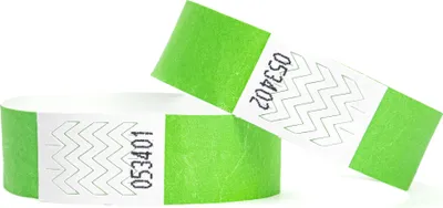 Produktbild von 200 tyvek armbänder Neongrün, Eintrittsbänder, Einlassbänder