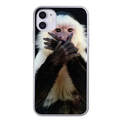 Produktbild von MuchoWow® Handyhülle Schutzhülle Hülle für iPhone 11 Affe - Wilde Tiere - Porträt Silikon Softcase Handy Hülle - Handytasche