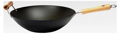 Produktbild von Wok, 36 cm, vorgebrannter Kohlenstoffstahl